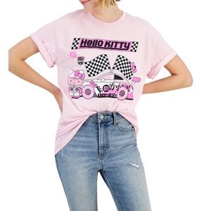 Hello Kitty Race Car Graphic T-shirt